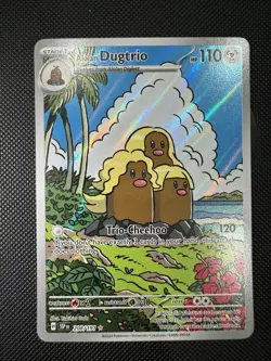 Pokemon Surging Sparks English Alolan Dugtrio Illustration Rare IR 208/191 SSP - Image 1