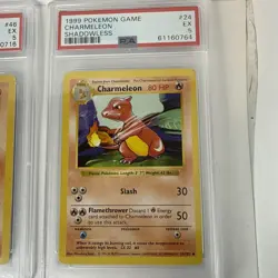 Pokemon 1999 Shadowless Charmander and Charmeleon PSA 5 - Image 3