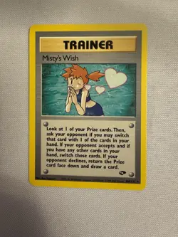 2000 Pokemon - Misty’s Wish Trainer Non-Holo Rare - Gym Challenge 108/132 - WOTC - Image 1