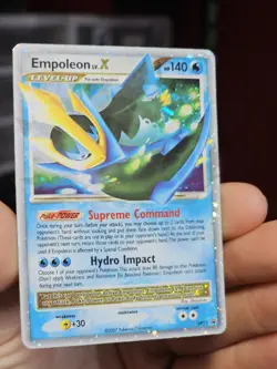 Pokemon TCG Empoleon LV.X DP11 Holo 2008 Diamond & Pearl Black Star Promo HP/DMG - Image 1