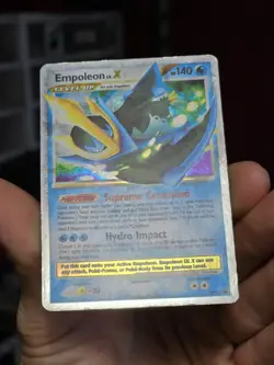 Pokemon TCG Empoleon LV.X DP11 Holo 2008 Diamond & Pearl Black Star Promo HP/DMG - Image 3