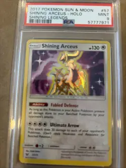 Pokemon TCG Shining Arceus Shining Legends Holo Rare Card 57/73 PSA 9 Mint - Image 3