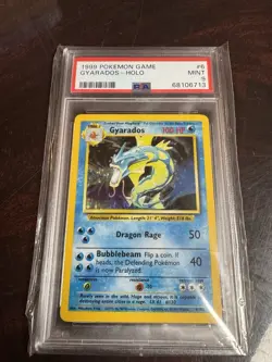 Pokemon Gyarados TCG Base Set Holo Rare Card 6/102 PSA 9 - Image 1