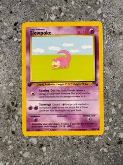 Pokemon TCG Cards 1st Edition Slowpoke 55/62 Fossil NM-M - Image 1