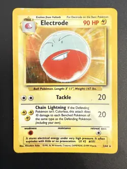 Pokemon TCG Electrode Jungle 2/64 Holo Rare Unlimited NO SYMBOL ERROR - HP - Image 3