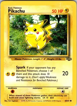 Pikachu 60/64 Jungle Pokemon LP Unlimited - Image 1