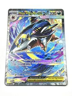 Mega Sharpedo ex 127/094 Phantasmal Flames Special Illustration Rare Pokemon TCG - Image 2
