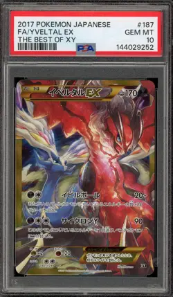 Pokemon Yvelta EX The Best of XY Japanese Full Art #187 PSA 10 Gem Mint - Image 1
