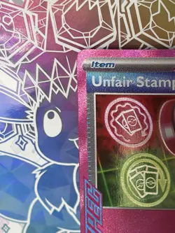 Pokemon Unfair Stamp Ace SPEC Rare Holo 165/167 Sv06 Twilight Masquerade Trainer - Image 2