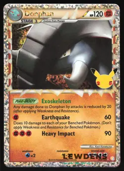 Donphan - 107/123 - Prime Ultra Rare - Celebrations Classic - Pokemon Card - Image 1