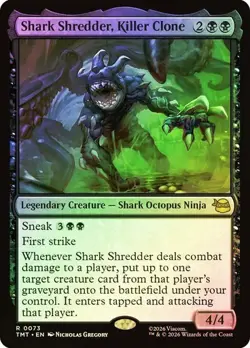 NM Foil Shark Shredder, Killer Clone, MTG, TMNT, Magic the Gathering, 73 - Image 1