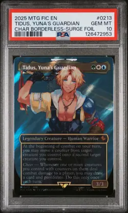 2025 MTG FINAL FANTASY COMMANDER #0213 TIDUS, YUNA'S GUARDIAN PSA 10 - Image 1
