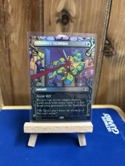 Leonardo’s Technique (Showcase) Foil TMNT MTG - Image 1