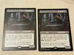 2 x mtg Priest of Forgotten Gods, Ravnica Allegiance, light play - Image 1