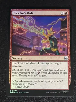 MTG Universes Beyond: Spider-man Electro's Bolt Foil 0077 NM - Image 1