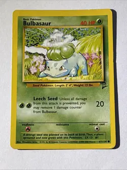 Bulbasaur 067/130 Base Set 2 Regular Pokemon TCG Vintage 🔥 Lp- - Image 1