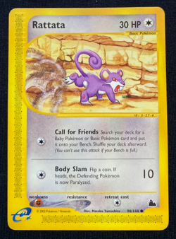 Pokemon Card Rattata 90/144 common 2003 Skyridge HP - Image 1