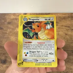 Pokemon Dragonite 9/165 Expedition Base Set Holo Rare LP - Image 1