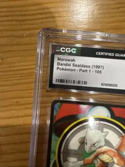 CGC MINT 9 Pokemon Japanese Marowak Sealdass No. 105 Sticker Bandai 1997 Part 1 - Image 2