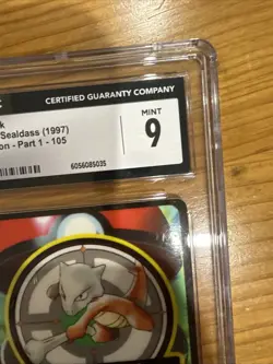 CGC MINT 9 Pokemon Japanese Marowak Sealdass No. 105 Sticker Bandai 1997 Part 1 - Image 3