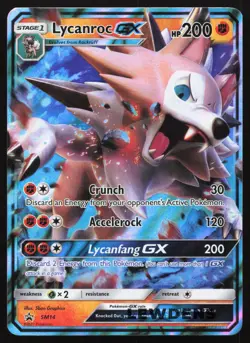 Lycanroc GX - SM14 - Ultra Rare - Sun & Moon Black Star Promo - Pokemon Card - Image 1