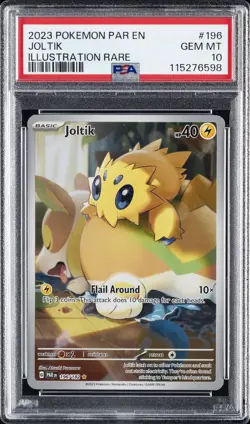 2023 POKEMON PAR EN-PARADOX RIFT ILLUSTRATION RARE #196 JOLTIK PSA 10 - Image 1