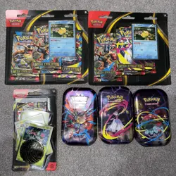 Pokemon TCG Mega Evolution Bundle 3-Pack Blister / Tins – Factory Sealed - Image 1