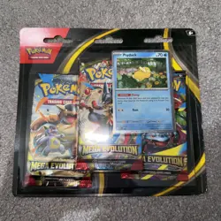 Pokemon TCG Mega Evolution Bundle 3-Pack Blister / Tins – Factory Sealed - Image 2