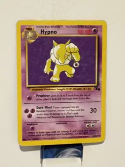 Hypno 1999 Pokemon Fossil Unlimited Rare #23/62 MP - Image 1