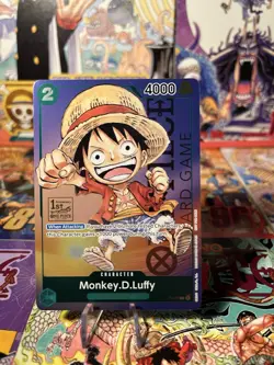 Monkey D. Luffy P-037 One Piece Promo Card TCG 1st Anniversary Stamped Foil NM - Image 1
