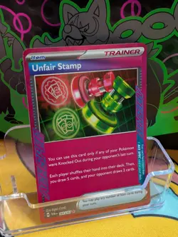 Pokemon Unfair Stamp Scarlet & Violet Twilight Masquerade Holo Card 165/167 Ace - Image 3