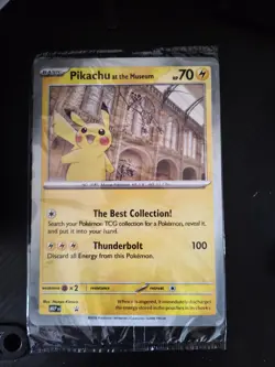 Pokemon x Natural History Museum: Pikachu at the Museum (Sealed) Promo Card - Image 1