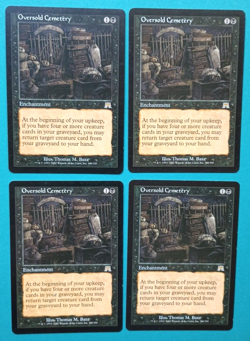 Magic the Gathering MTG Onslaught OVERSOLD CEMETERY X 4 LP/EX R 2002 Nice! - Image 1