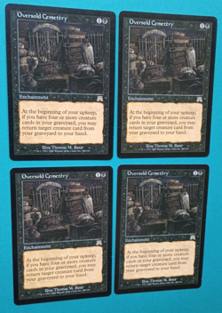 Magic the Gathering MTG Onslaught OVERSOLD CEMETERY X 4 LP/EX R 2002 Nice! - Image 2