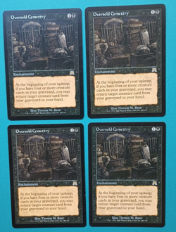 Magic the Gathering MTG Onslaught OVERSOLD CEMETERY X 4 LP/EX R 2002 Nice! - Image 3