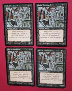 Magic the Gathering MTG Legends WALL OF TOMBSTONES X 4 (3 LP & 1 MP) 1994 Nice! - Image 2