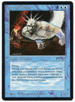 MTG Serendib Djinn, Arabian Nights, Moderately Played, English - Image 1