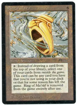 MTG Ring of Ma'ruf, Arabian Nights, Inked, English - Image 1