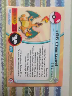 Charizard Foil Topps TV Animation Card Damaged Pokemon Card - Image 2