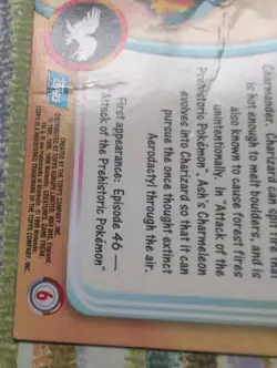 Charizard Foil Topps TV Animation Card Damaged Pokemon Card - Image 4