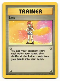 Lass 75/102 Rare Base Set Pokemon LP - Image 1