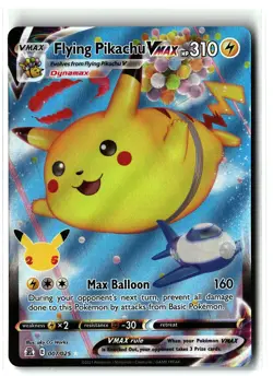 Flying Pikachu VMAX ⭐ 007/025 Holo Rare VMAX Celebrations 2021 Pokemon NM - Image 1