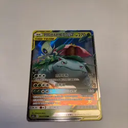 Pokemon Karte Celebi & Venusaur GX TAG TEAM Full Art Mint - Image 2