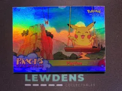 Playtime 57 1st Print HOLO RAINBOW Topps Pokemon Pikachu's Vacation DMG - Image 1