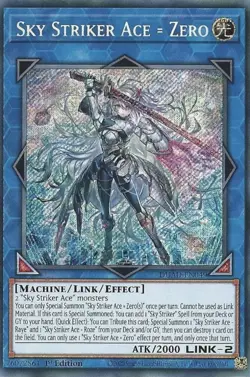 Yu-Gi-Oh! TCG Sky Striker Ace Zero 1st Edition Secret Rare Card DUAD-EN049 - Image 1
