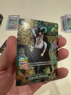 One Piece Dracule Mihawk - OP12-030 (SP) The Azure Sea's Seven Foil Custom Card - Image 3