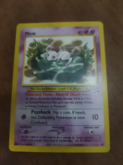 Pokemon Mew Card 47 Promo Black Star Wizards of the Coast Near Mint - Image 1