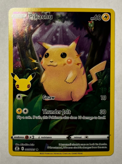 Pikachu 005/025 Full Art Holo Rare Celebrations Pokemon Card NM - Image 1