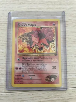 Pokemon TCG Cards Brock's Vulpix 37/132 Gym Challenge GOLD W STAMP Promo WOTC - Image 2