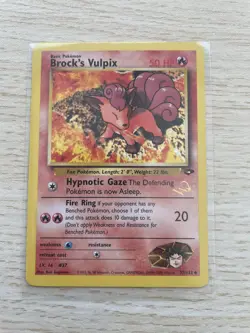 Pokemon TCG Cards Brock's Vulpix 37/132 Gym Challenge GOLD W STAMP Promo WOTC - Image 3